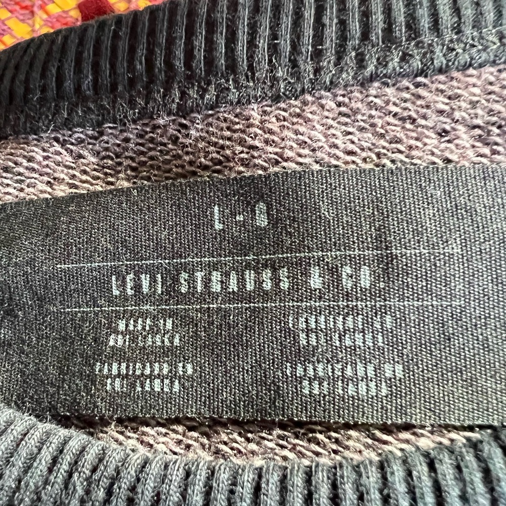 Mens Levi Strauss & Co. Cotton Blend Pull Over Crewneck Sweater - Picture 3 of 7